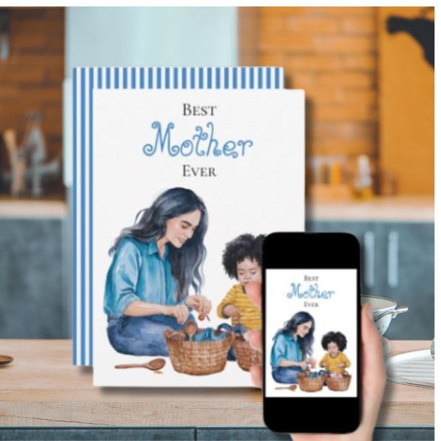 Best Mother Ever Mum & Child Bonding Moment Design Card (Creator Uploaded)