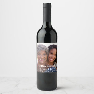 Best Mother-In-Law Ever Photo Personalised Wine Label