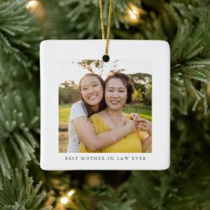 Best Mother-in-law Photo Personalised Ceramic Ornament