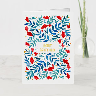 Best Mother Magical Garden Mother's Day Foil Holiday Card