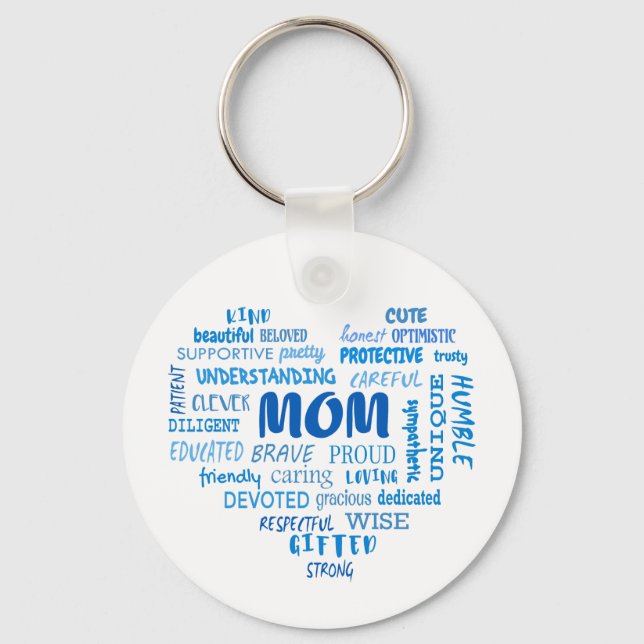 Best Mother qualities and mum characteristics Invi Key Ring (Front)