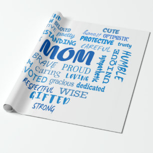 Best Mother qualities and mum characteristics Invi Wrapping Paper