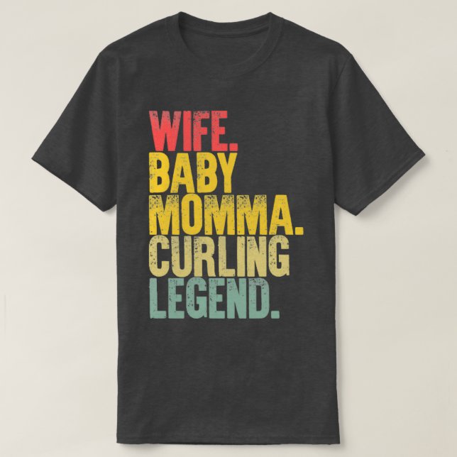 Best Mother Women Funny Gift Wife Baby Momma Curli T-Shirt (Design Front)