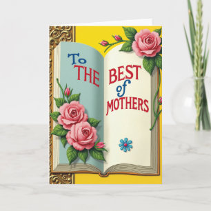 Best Mothers Open Book Card