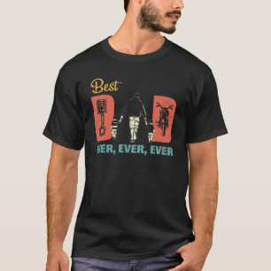 Best Motocross Dad Ever Dirt Bike Vintage Fathers T-Shirt