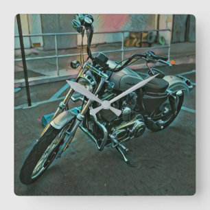 Best motorcyclist gifts square wall clock