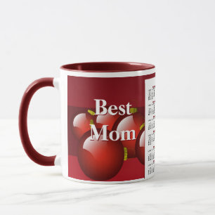 Best Mum 2012 Calendar Red Ornaments Coffee Mug