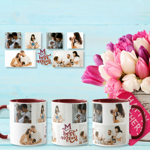Best Mum 6 Custom Photos Mug