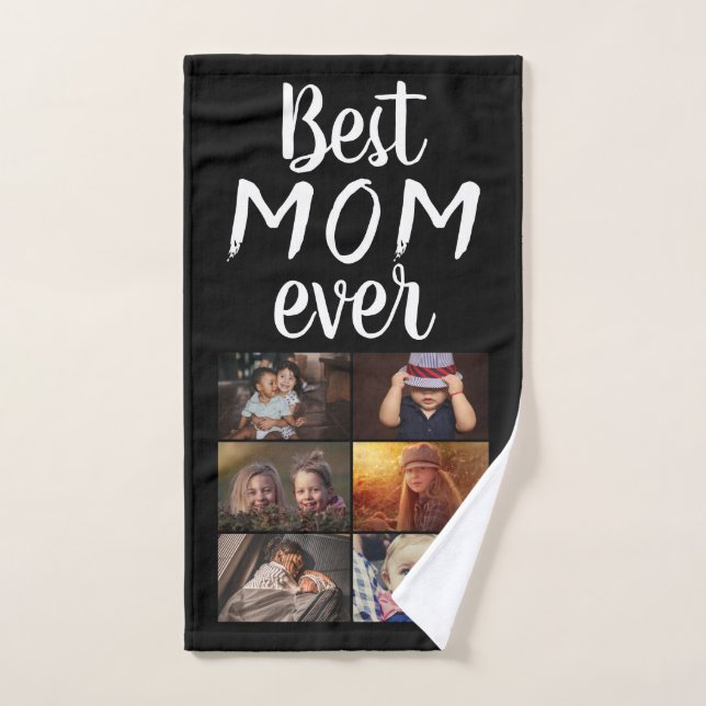 Best Mum 6 Photo Collage Family Photo  Hand Towel (Hand Towel)
