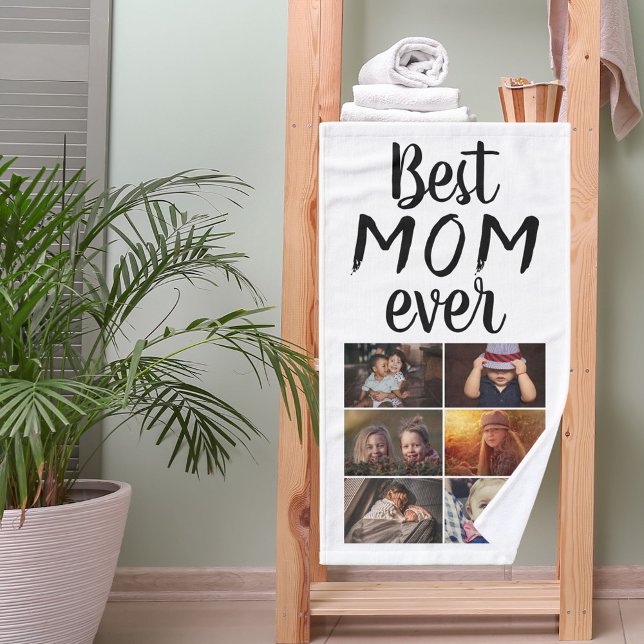 Best Mum 6 Photo Collage Family Photo  Hand Towel (Creator Uploaded)