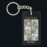 Best Mum! 6 Photos Custom Message Key Ring<br><div class="desc">Best mum script font with 6 family photo slots along with a custom message for your number 1 Mum.</div>