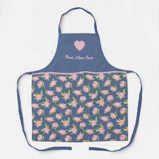 Best mum and flower print. All-Over Print Apron