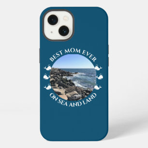 Best Mum Atlantic Ocean Waves of the Sea Blue iPhone 13 Case