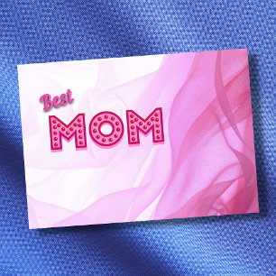 Best Mum best mum ever pink modern chic elegant Card
