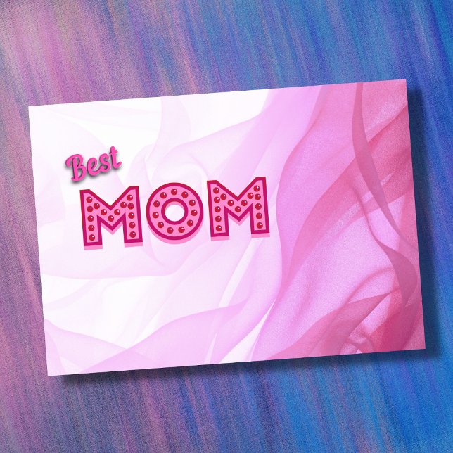 Best Mum best mum ever pink modern chic elegant Card (Creator Uploaded)