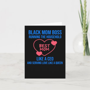 Best Mum - Black Mum Boss Running The Household Li Card