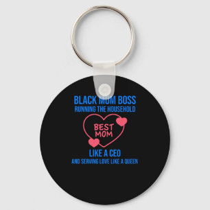 Best Mum - Black Mum Boss Running The Household Li Key Ring