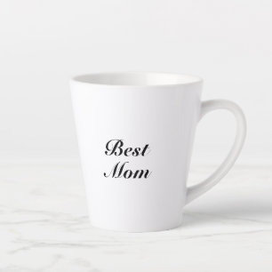 Best mum black white classic script elegant cute latte mug