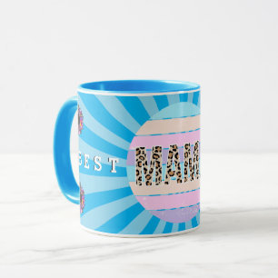 Best Mum Blue Floral Customise Mug
