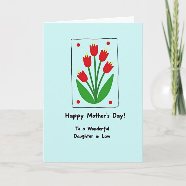 Best Mum Botanical Frame Card (Front)
