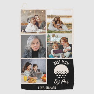 Best Mum By Par Custom 5 Photo Collage Golf Towel