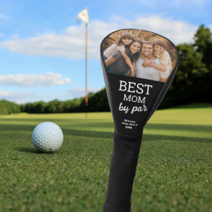 Best Mum by Par Custom Photo Modern Golf Head Cover