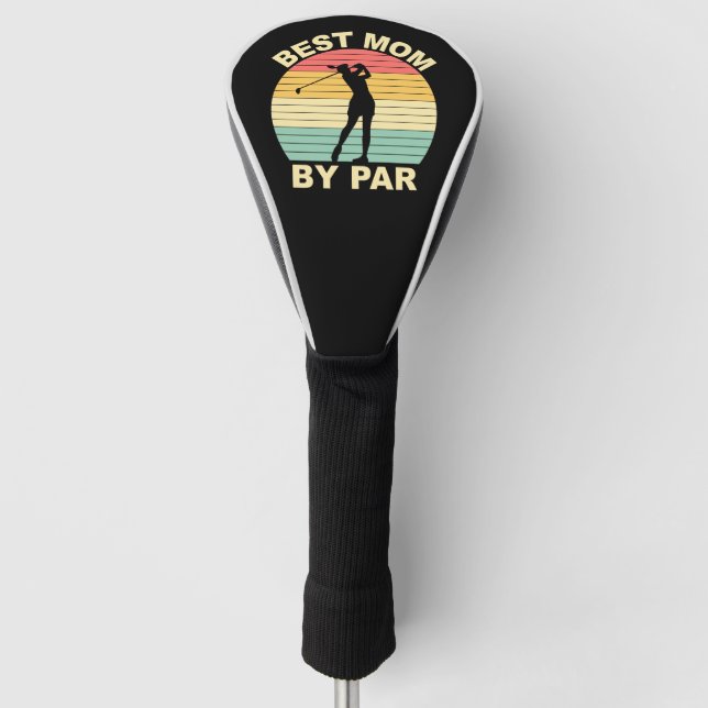 Best Mum By Par - Golfing Golf Head Cover (Front)