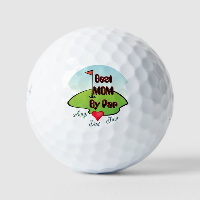 Best Mum by Par -Name/ Initial  Golf Balls (Front)