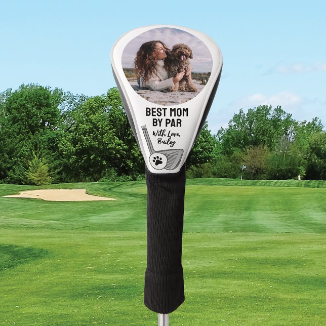 Best Mum By Par Pet Photo Paw Print Golf Head Cover (Creator Uploaded)