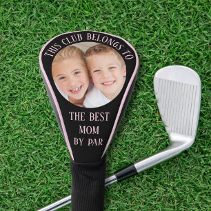 Best Mum By Par Photo Black Pink Golf Head Cover