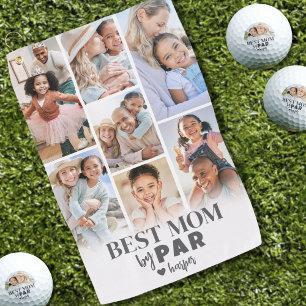 Best Mum By Par Photo Collage Mother Golf Towel