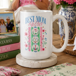Best Mum by Par Whimsical Preppy Golf Theme Coffee Mug