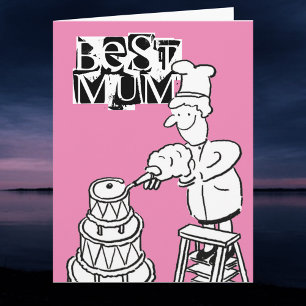 Best Mum Cake Maker Decorating Giant Cake Card