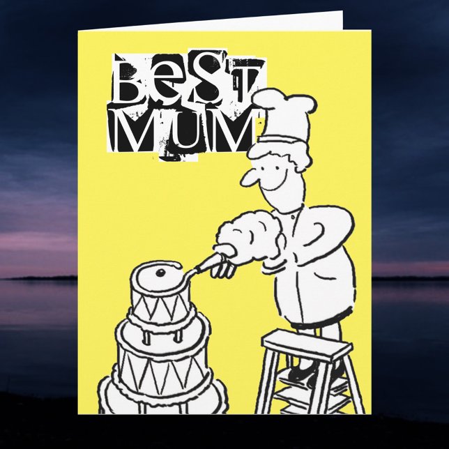 Best Mum Cake Maker Decorating Giant Cake Card (Creator Uploaded)