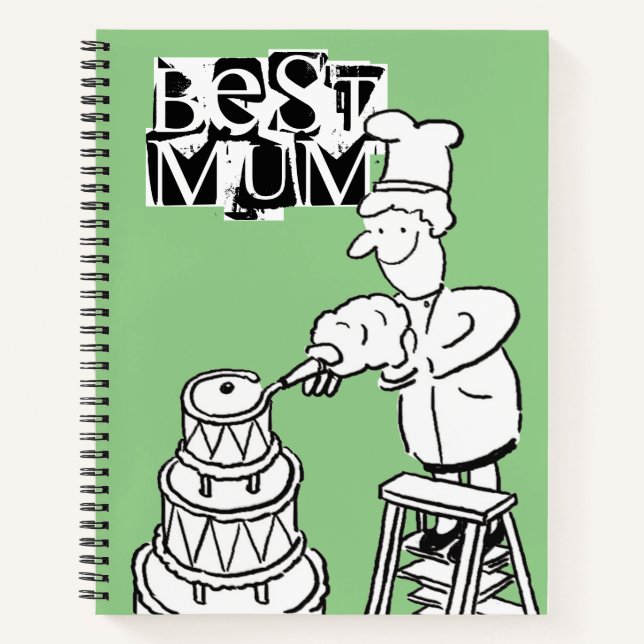 Best Mum Cake Maker Decorating Giant Cake Notebook (Front)