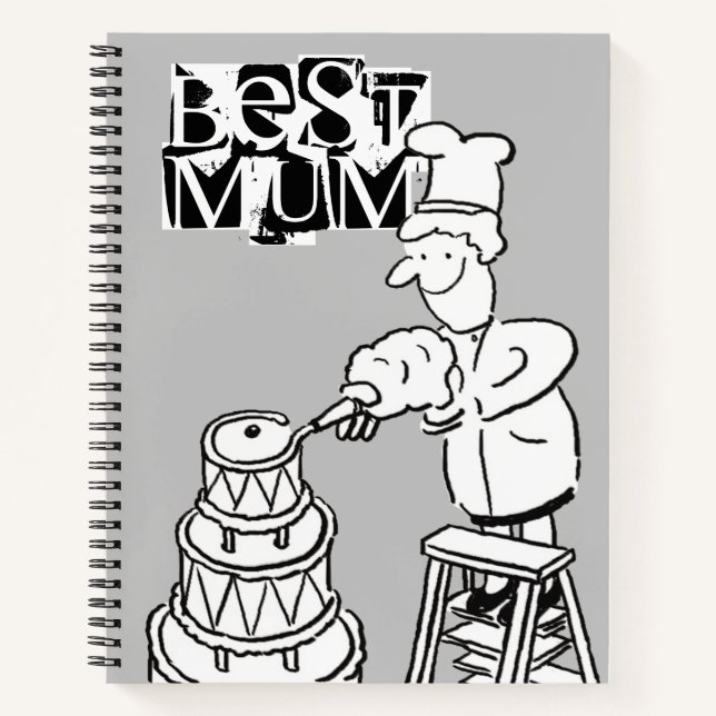 Best Mum Cake Maker Decorating Giant Cake Notebook (Front)