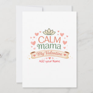 Best Mum Calm Mama Valentine Hearts Magnet Holiday Card