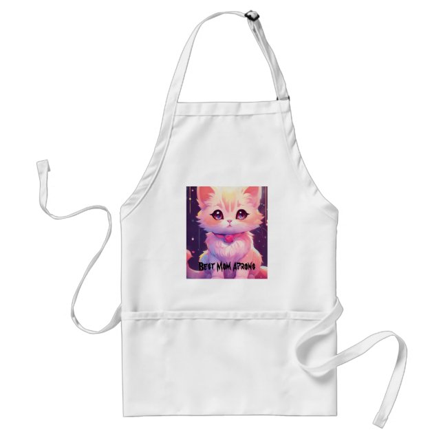 Best Mum Cat Template Aprons (Front)