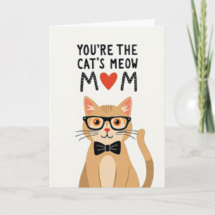 Best Mum Cats Meow Greeting Card