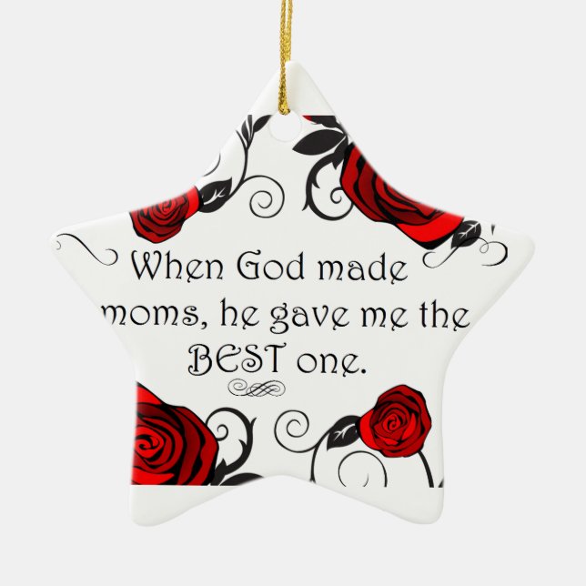 Best Mum Ceramic Tree Decoration (Front)