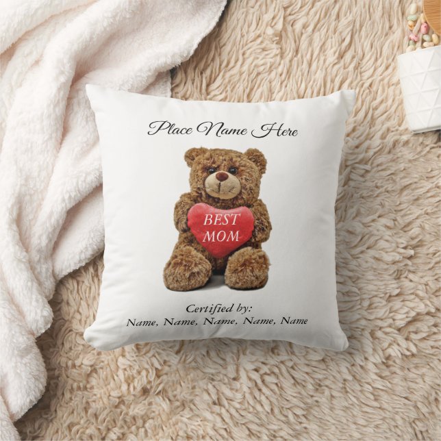 Best Mum Certified by her Children personalise Cushion (Blanket)