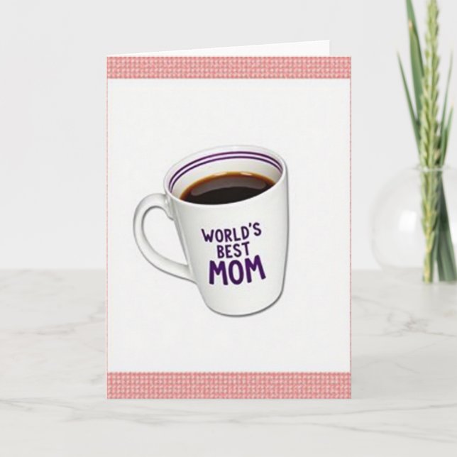 Best Mum Coffee Cup Card (Front)