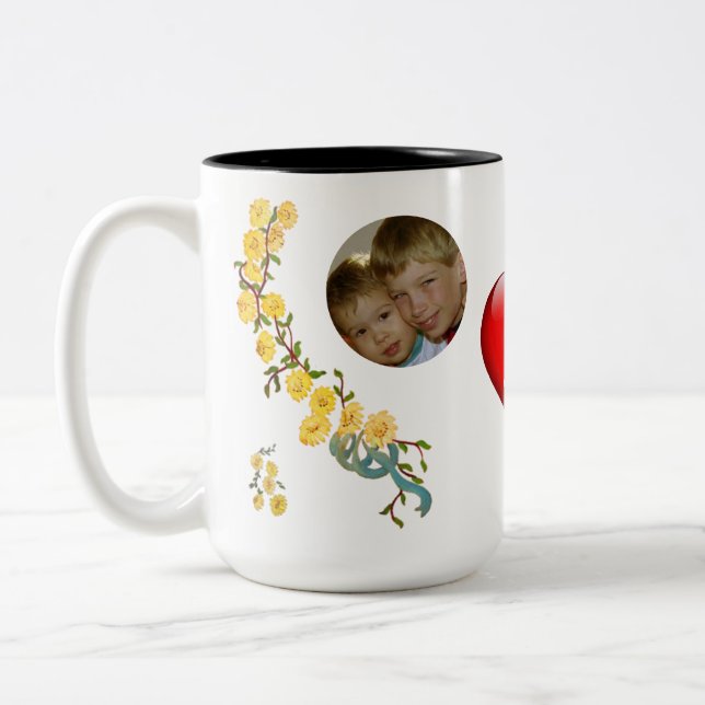 Best Mum Coffee Mug photos personalise (Left)