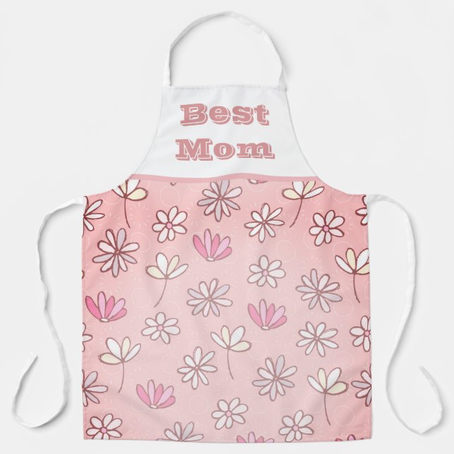 Best Mum Cute Flowers Apron (Front)