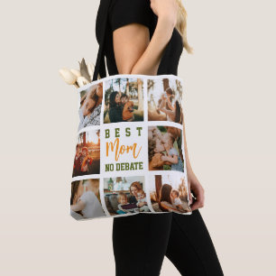 Best Mum Cute Trendy Collage Family Tote Bag