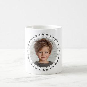 Best Mum / Dad Ever, Photo & Grey Hearts, Modern Coffee Mug