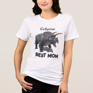 Best Mum Dinosaur Tri-Blend Shirt