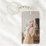 Best Mum Ever 2 Photo  Key Ring<br><div class="desc">Celebrate Mum with a gift she’ll carry everywhere—a personalised keychain that’s both meaningful and practical. Featuring the phrase “Best Mum Ever” in a charming rustic font, this keychain overlays a favourite photo, turning a simple accessory into a cherished keepsake. Ideal for Mother’s Day, birthdays, or just because, it’s a heartfelt...</div>