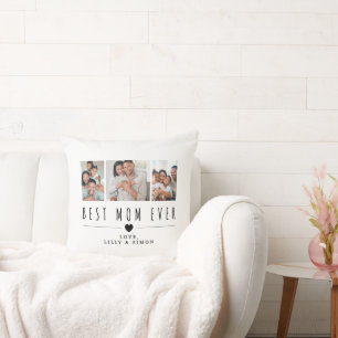 Best Mum Ever 3 Custom Family Photo Cushion
