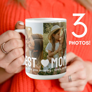Best Mum Ever 3 Photo Collage Mother's Day Coffee Mug
